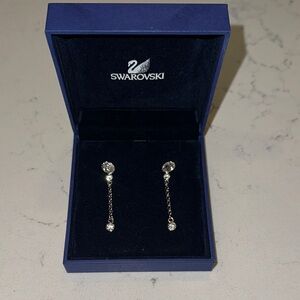 Swarovski Silver Drop Earrings